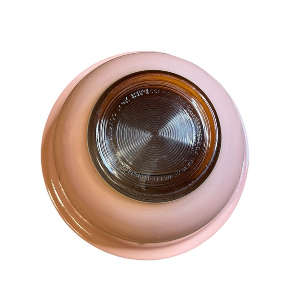 Vintage Pyrex  Peach Nesting Bowl 322, 1L, Salmon Pyrex Clear Bottom Mixing Bowl - Picture 4 of 6